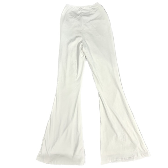White ruched flare pants - Picture 2 of 3